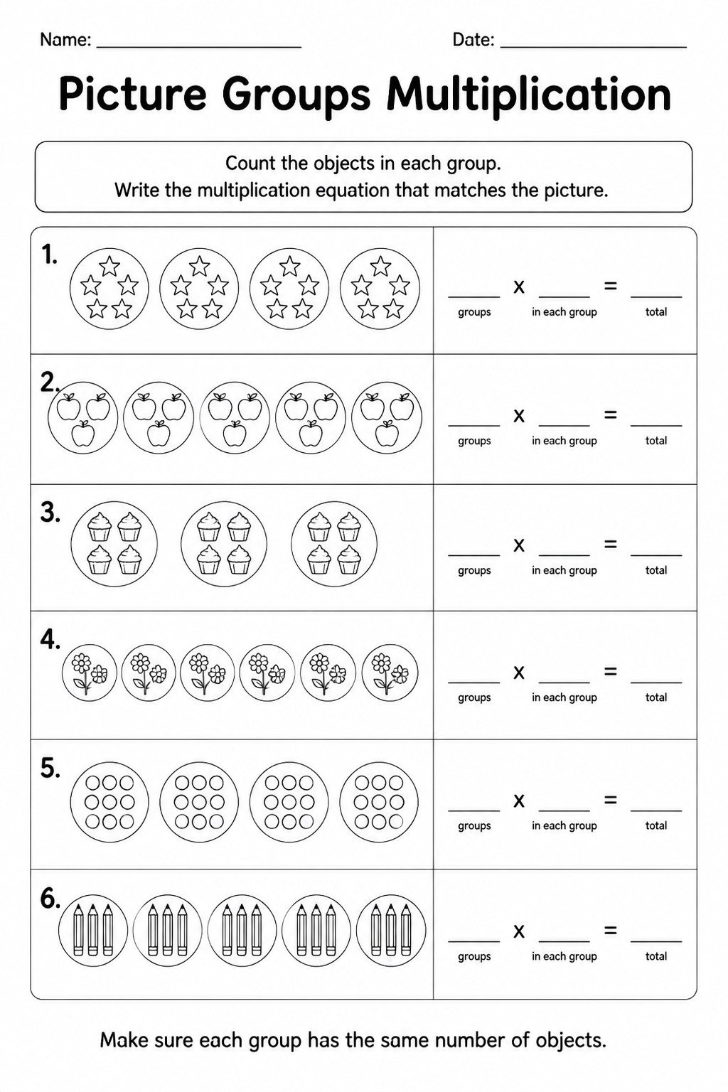 Picture Groups Multiplication