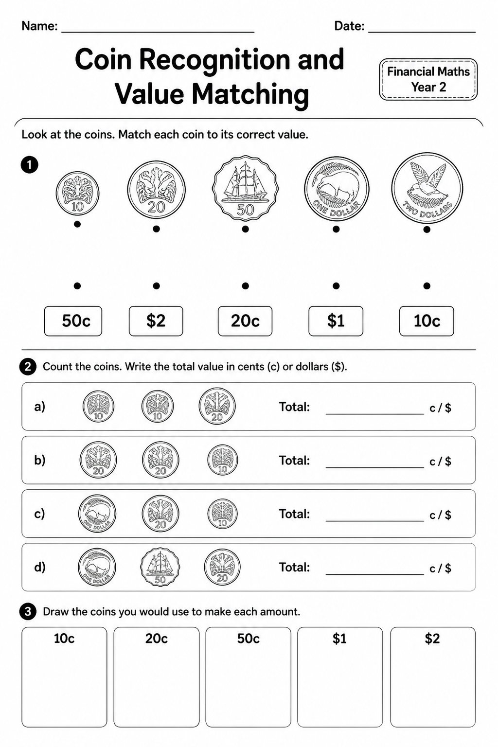 Coin Recognition and Value Matching