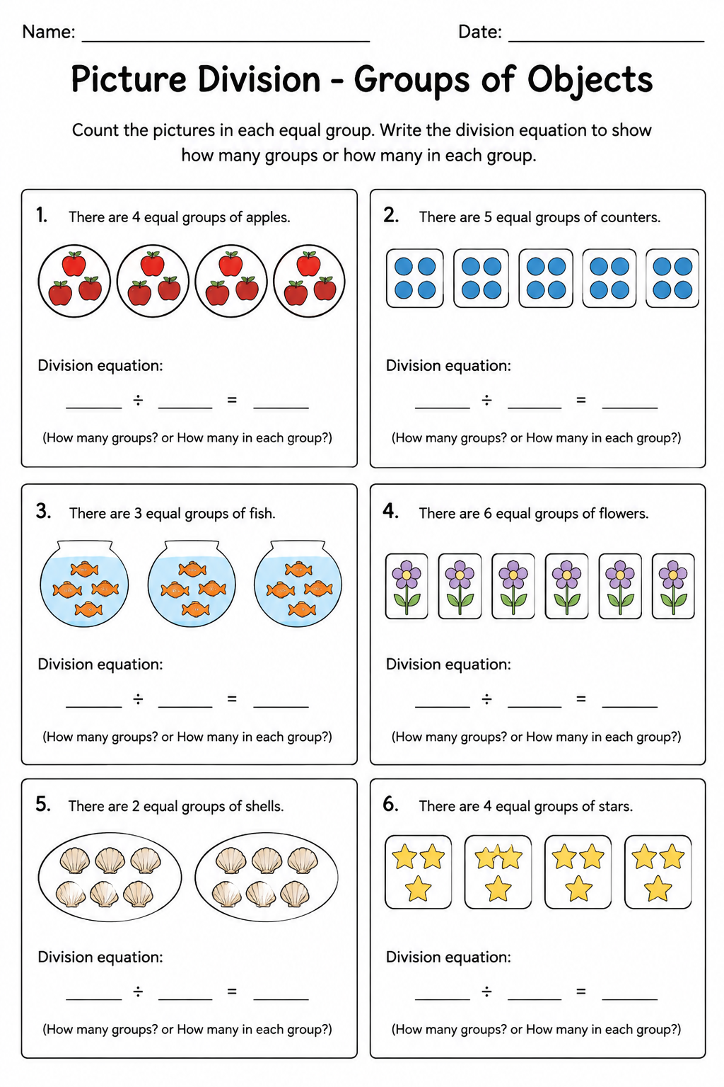 Picture Division - Groups of Objects