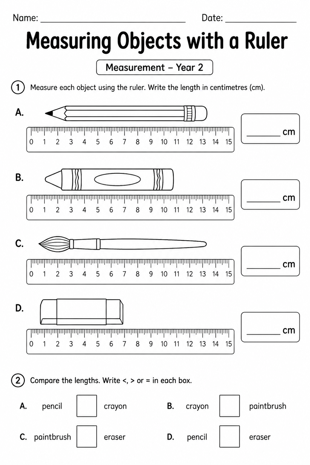 Measuring Objects with a Ruler