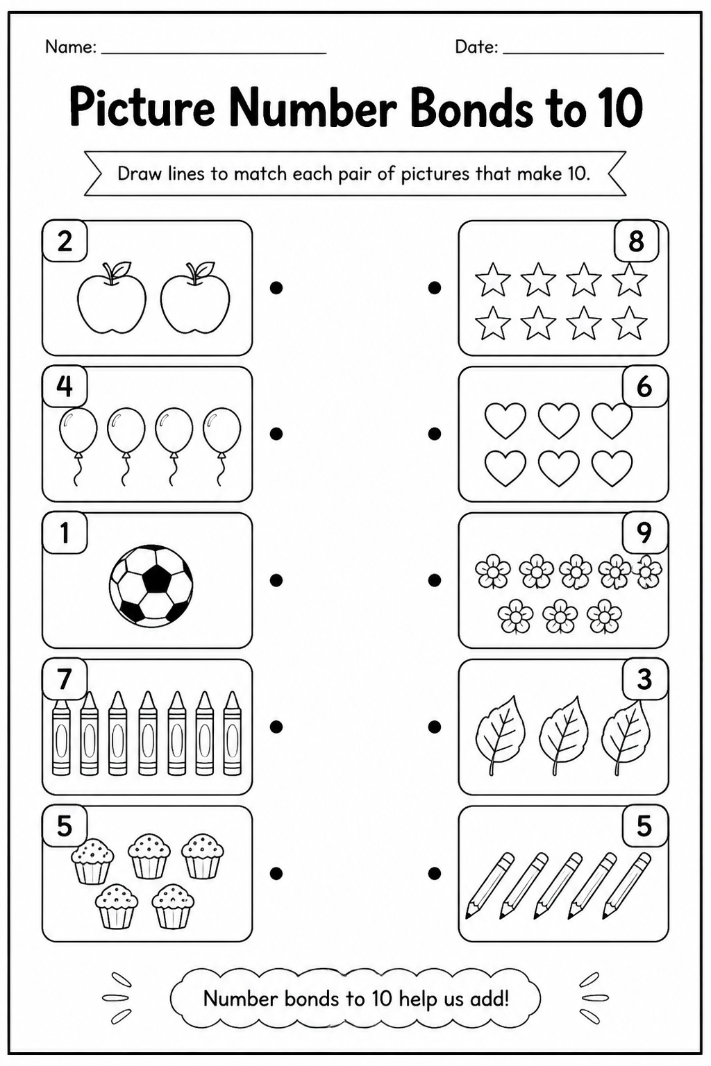 Picture Number Bonds to 10