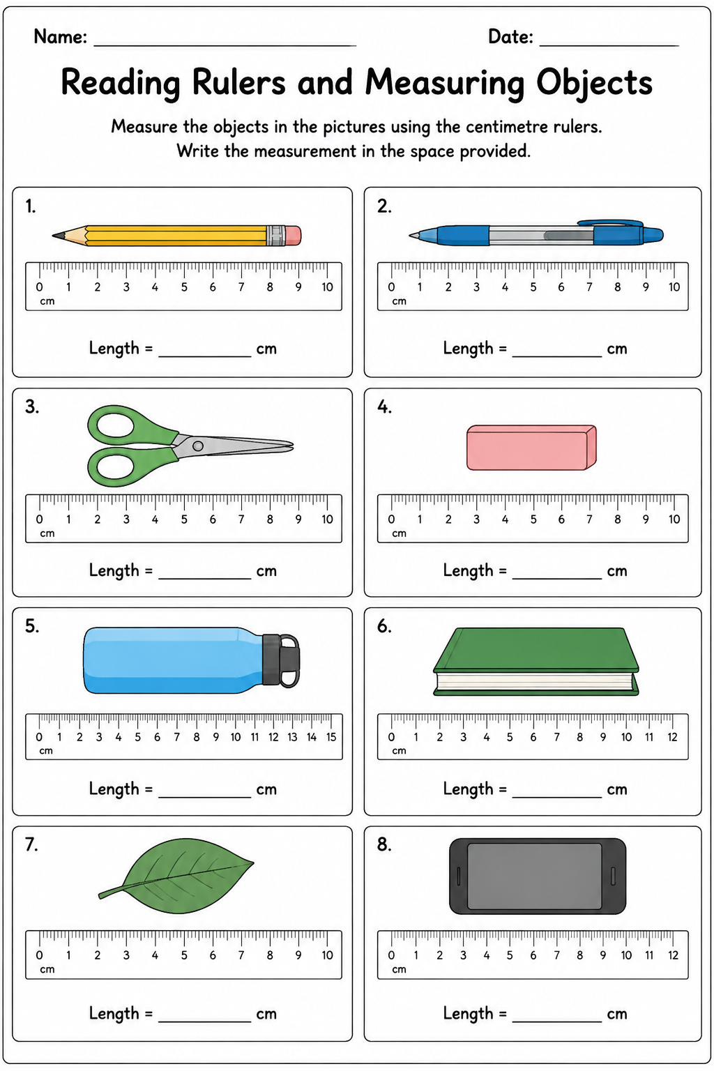 Reading Rulers and Measuring Objects