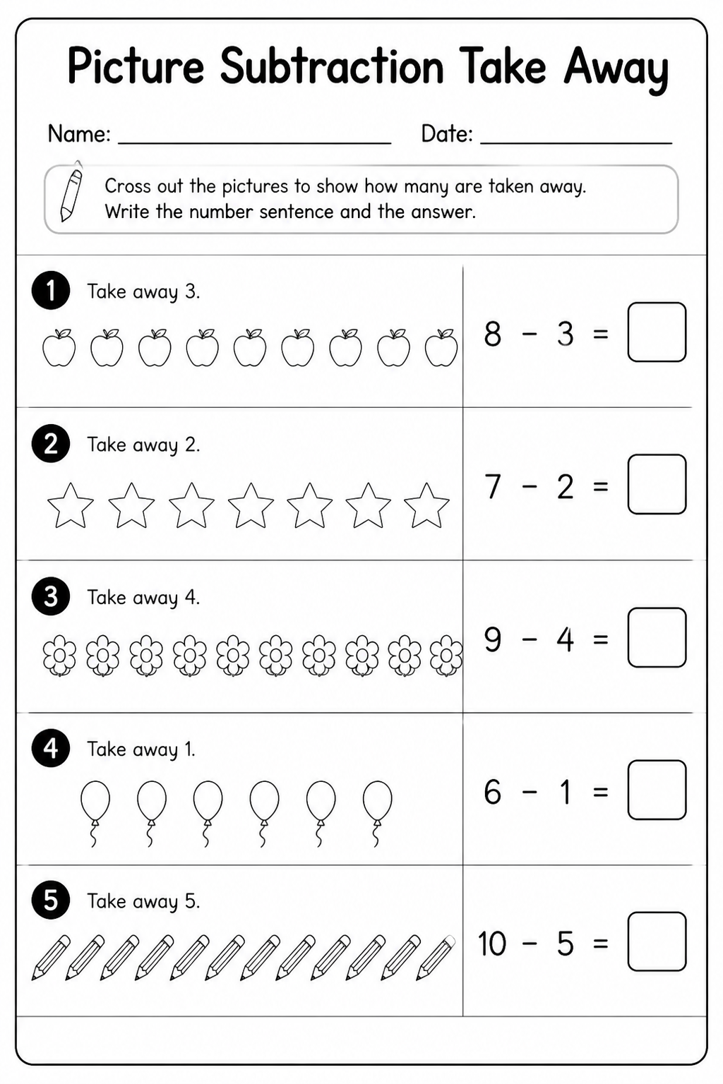 Picture Subtraction Take Away
