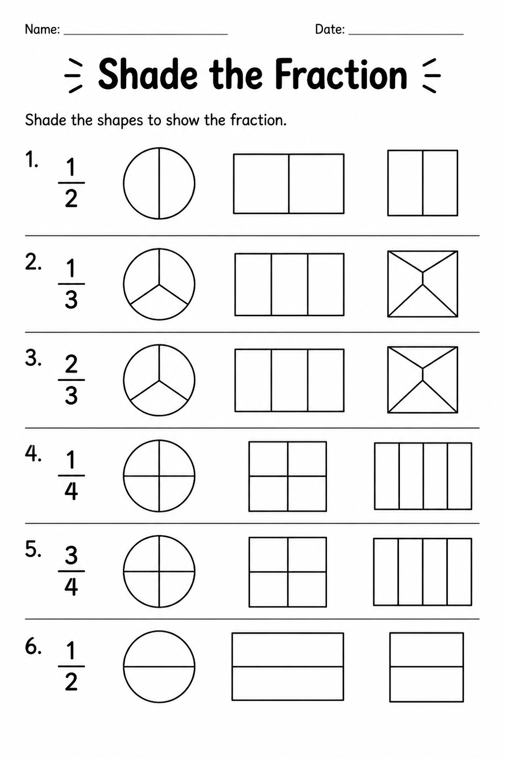 Shade the Fraction
