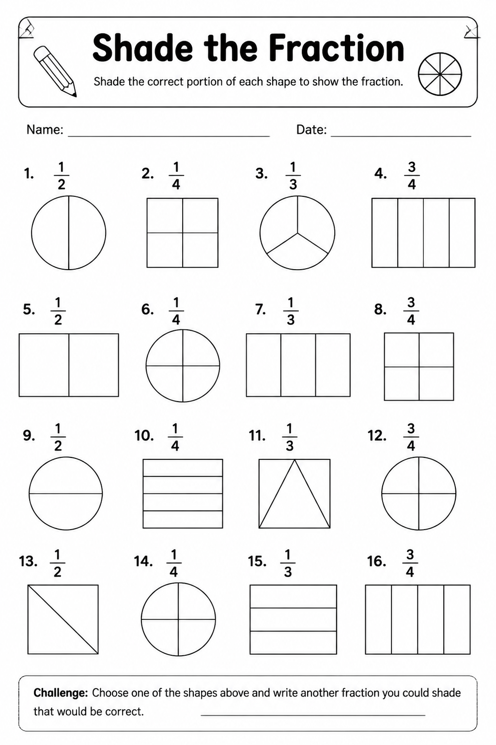 Shade the Fraction