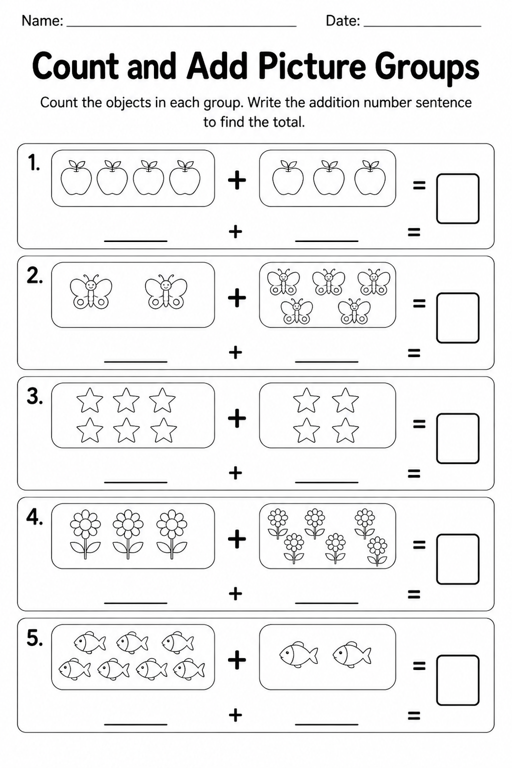 Count and Add Picture Groups
