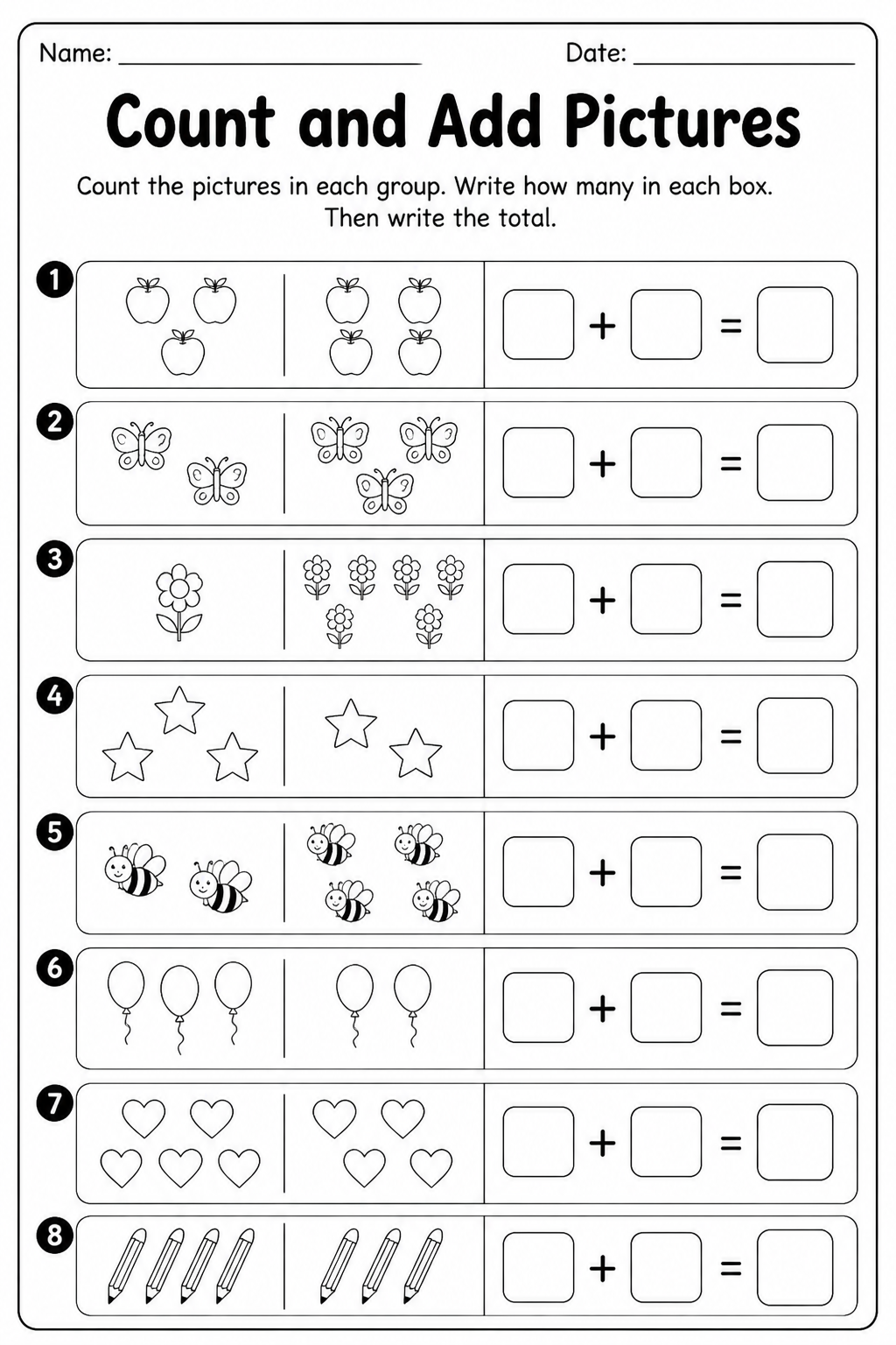 Count and Add Pictures