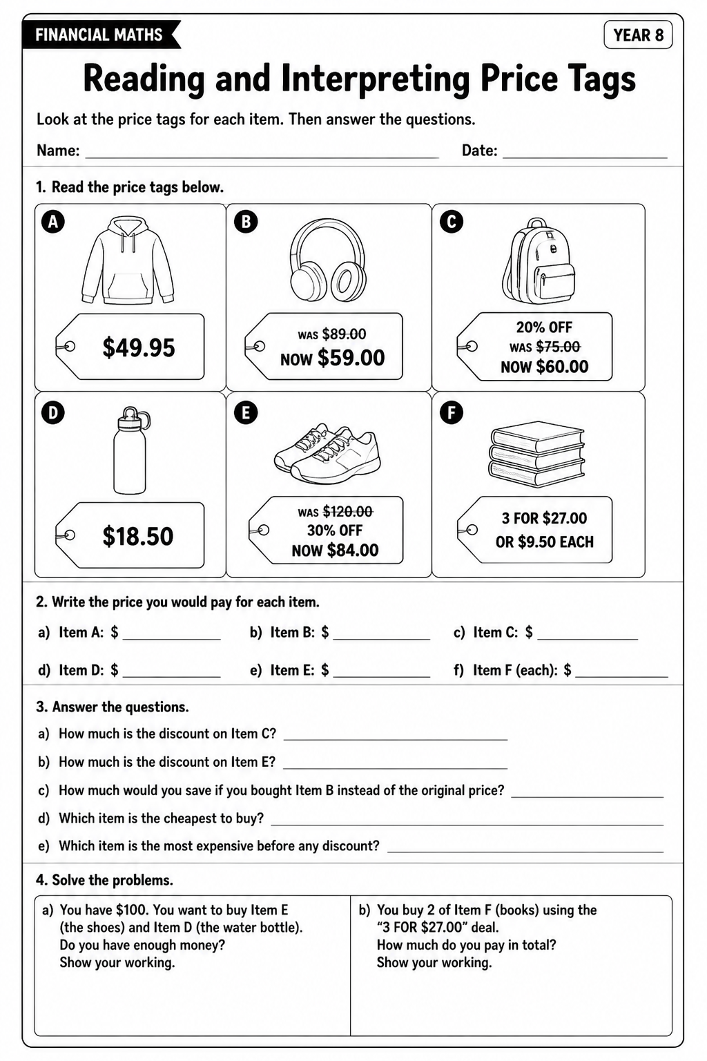 Reading and Interpreting Price Tags