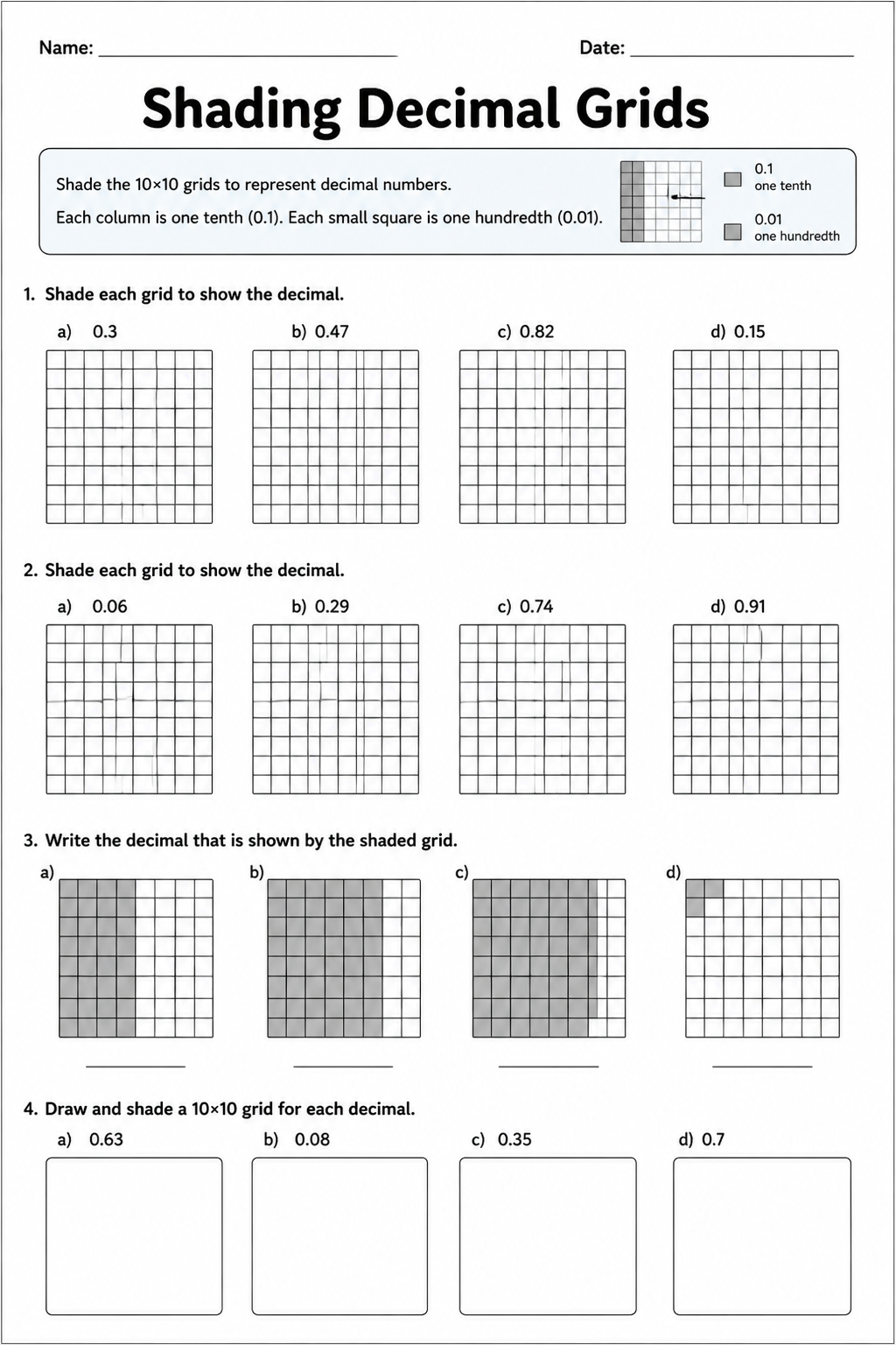 Shading Decimal Grids