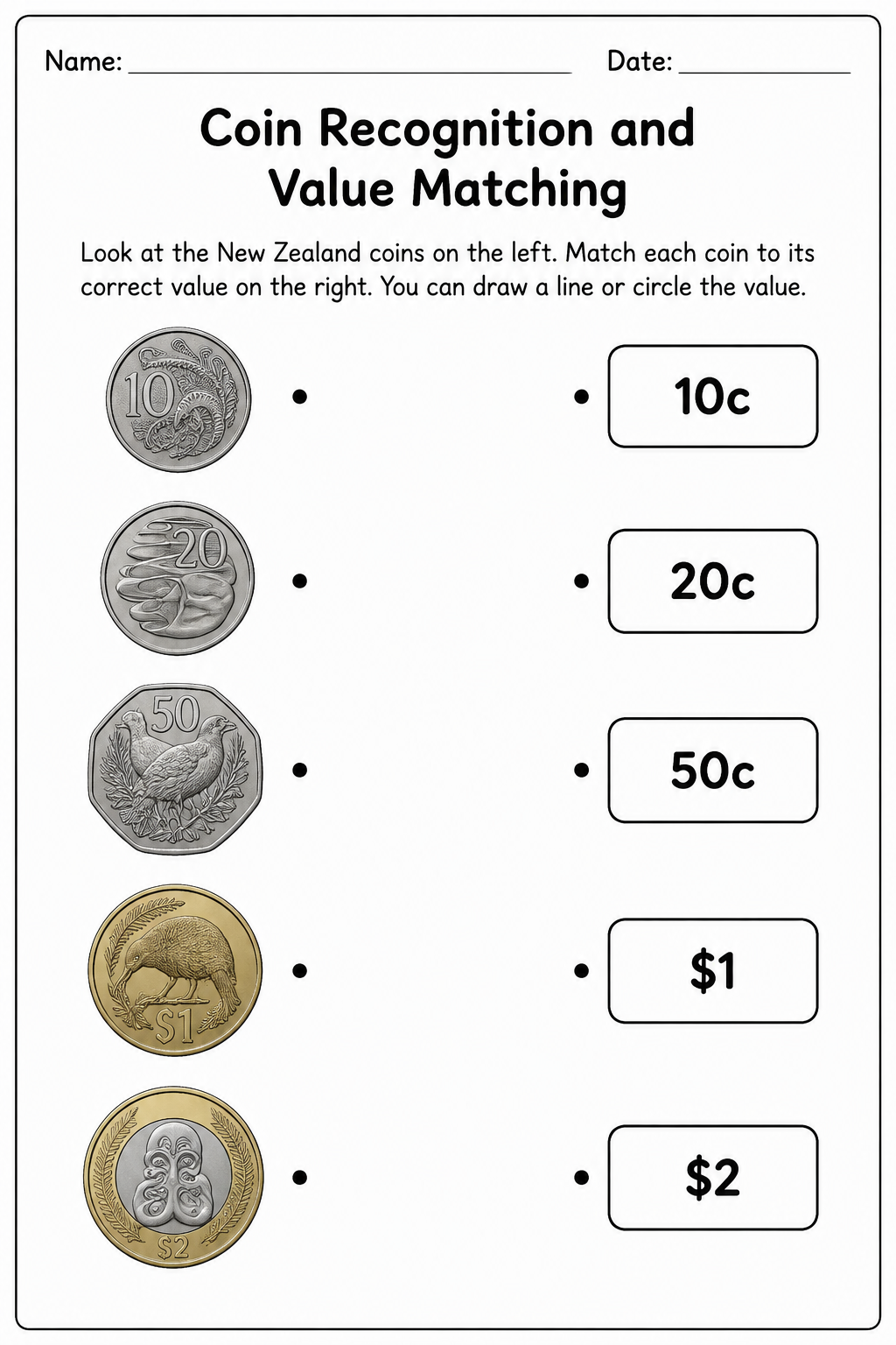 Coin Recognition and Value Matching
