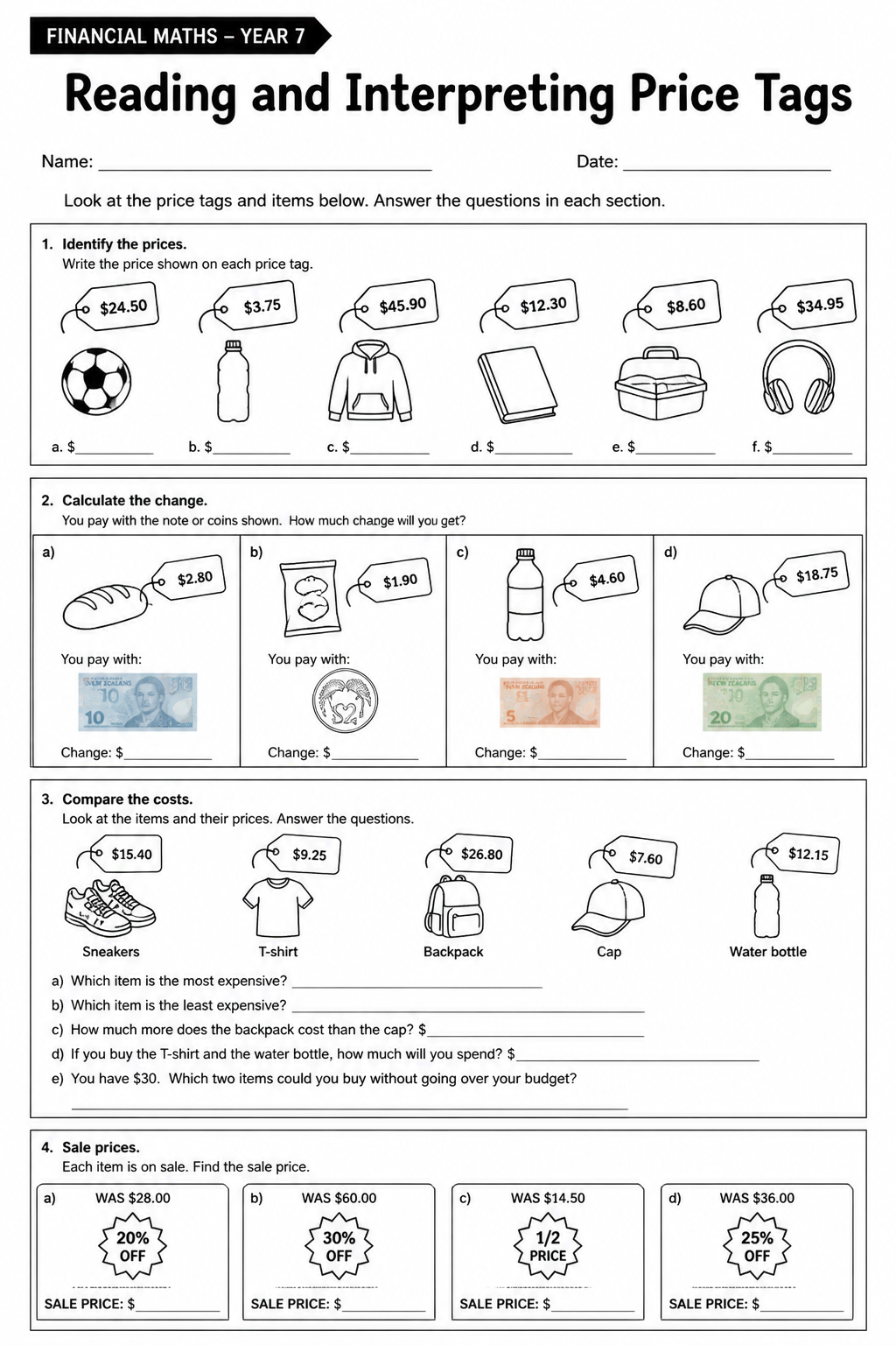 Reading and Interpreting Price Tags