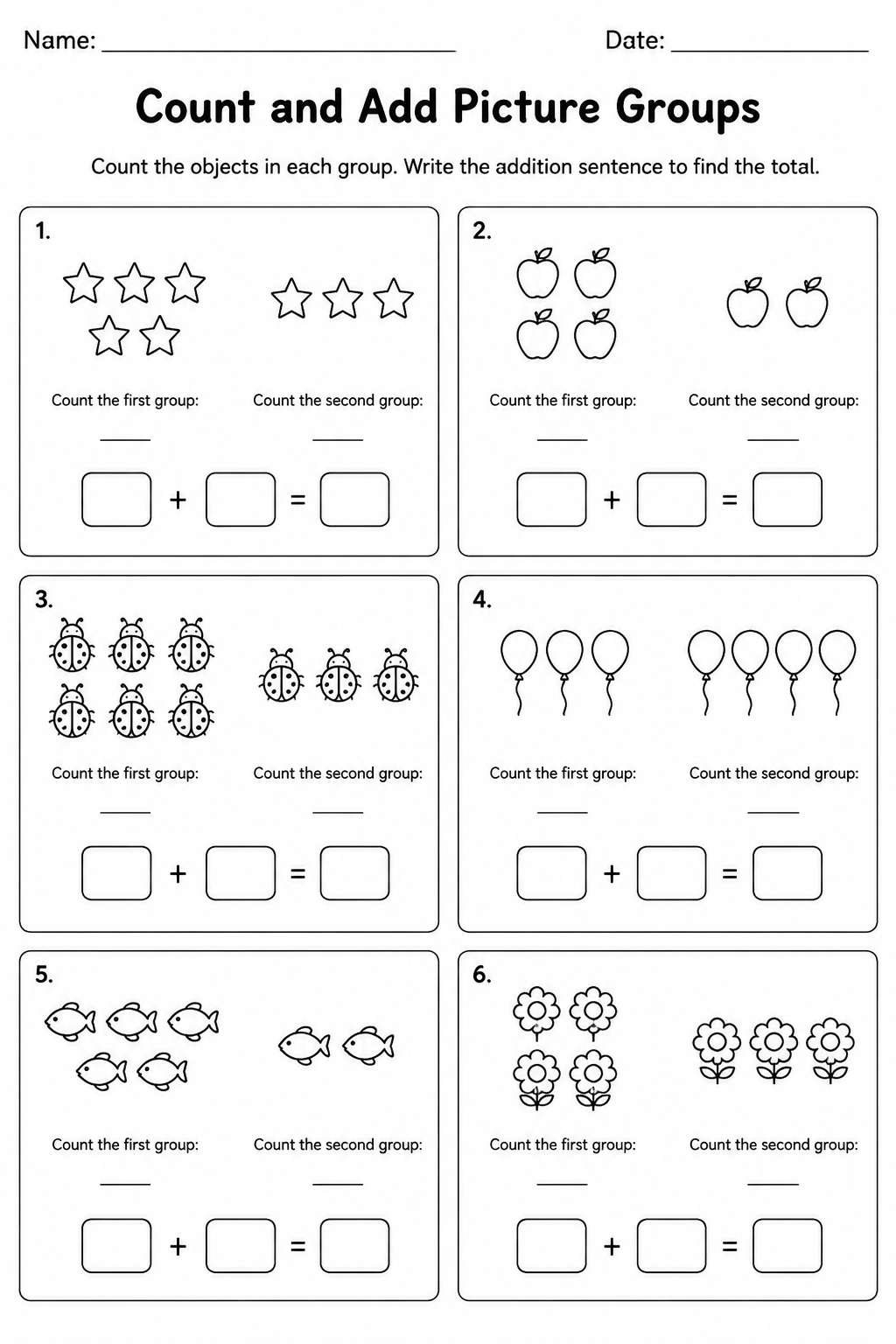 Count and Add Picture Groups