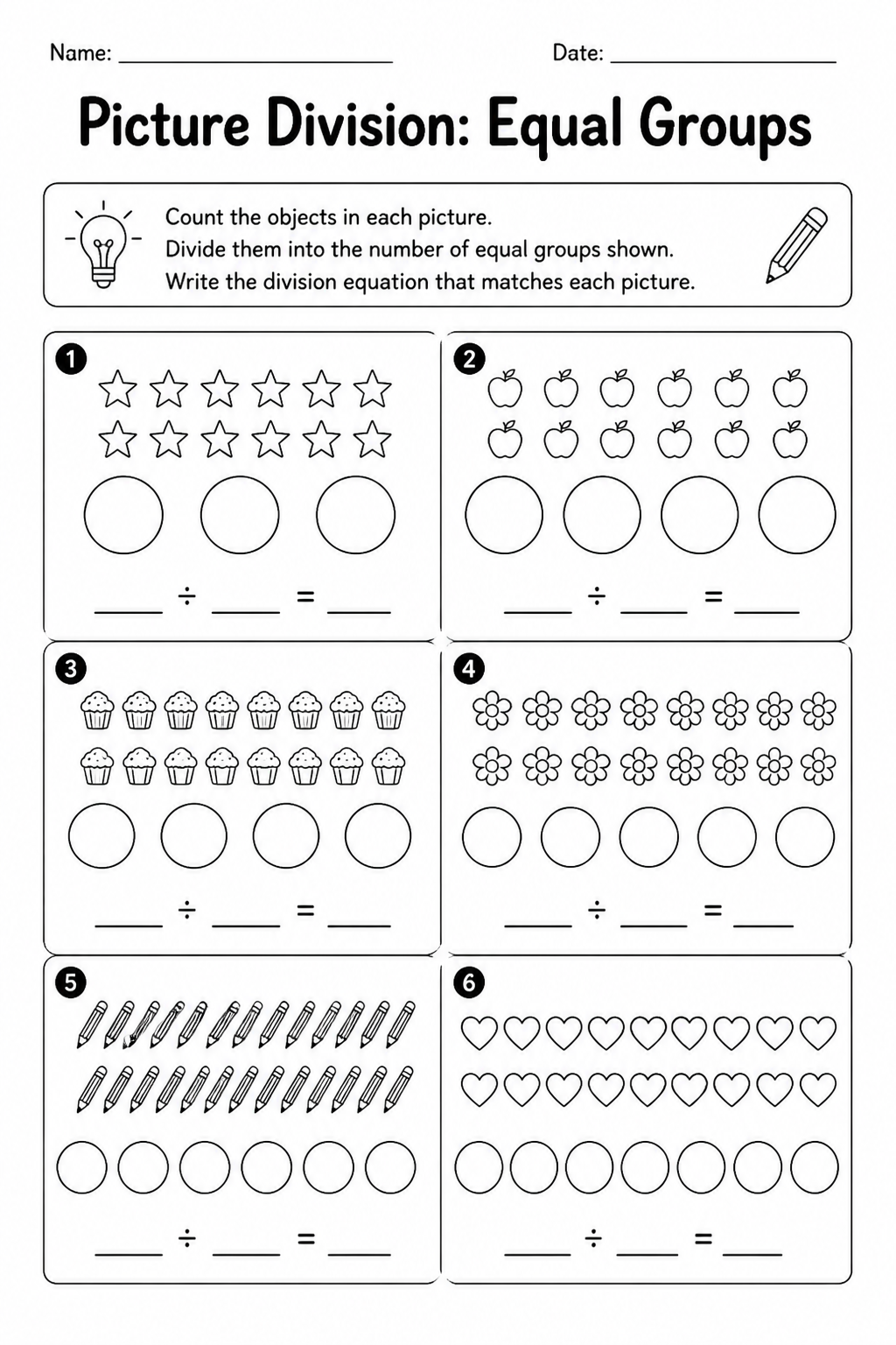 Picture Division: Equal Groups