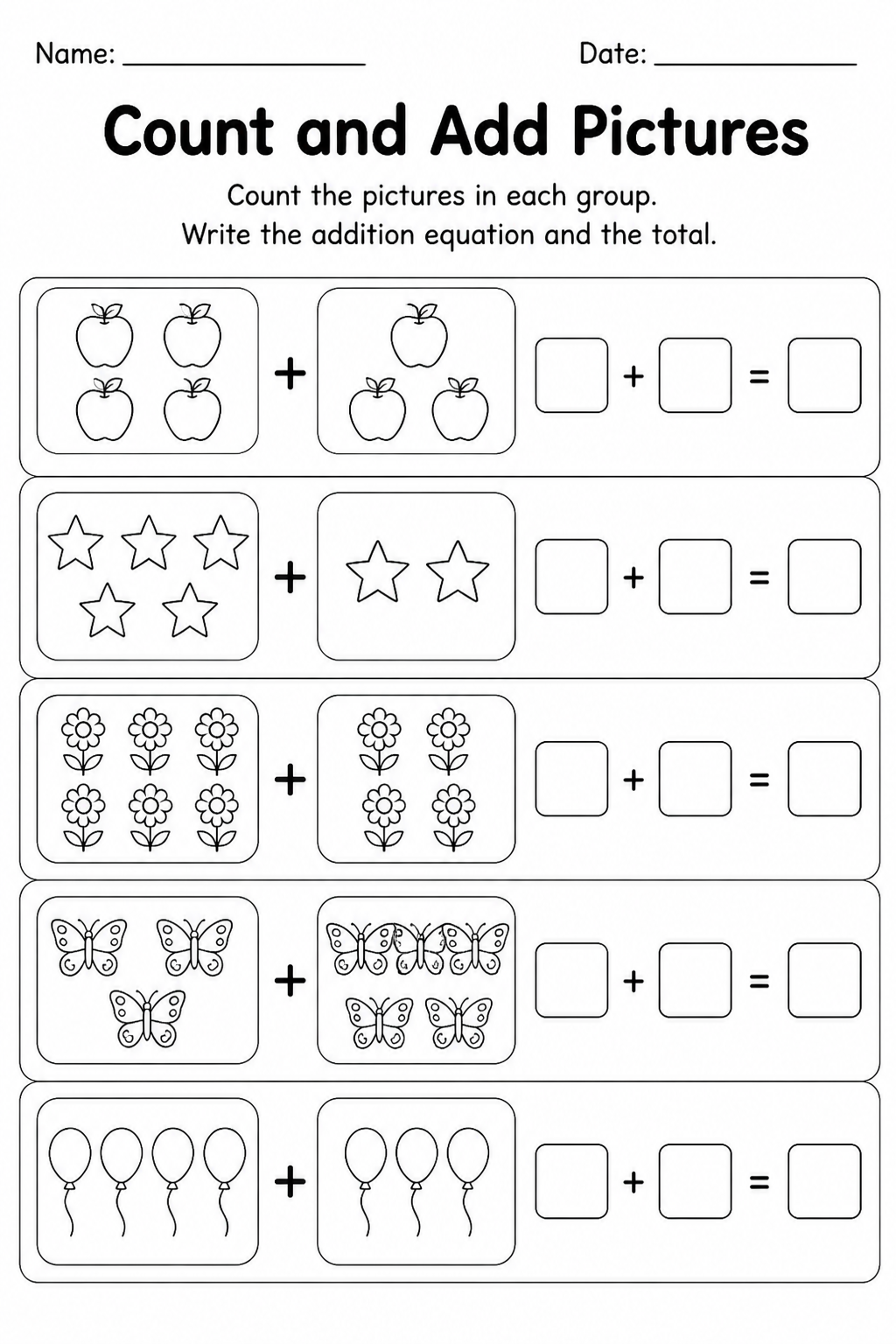 Count and Add Pictures