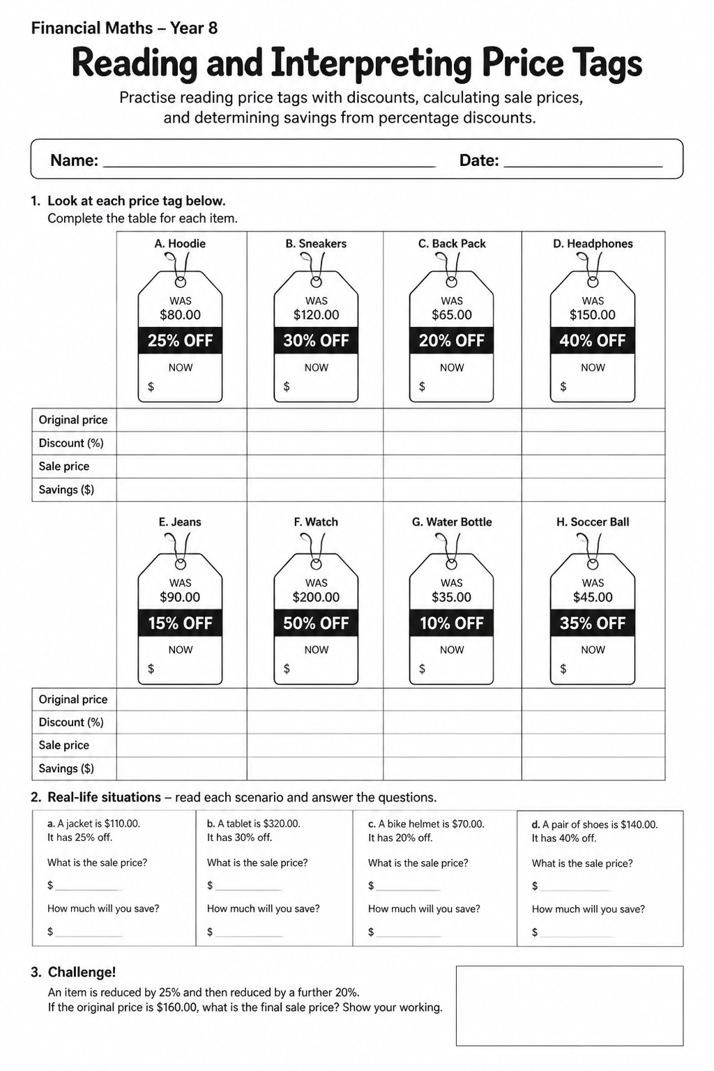 Reading and Interpreting Price Tags