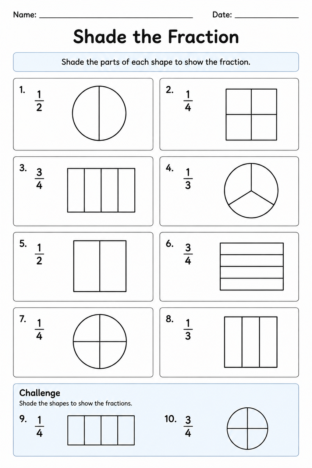 Shade the Fraction