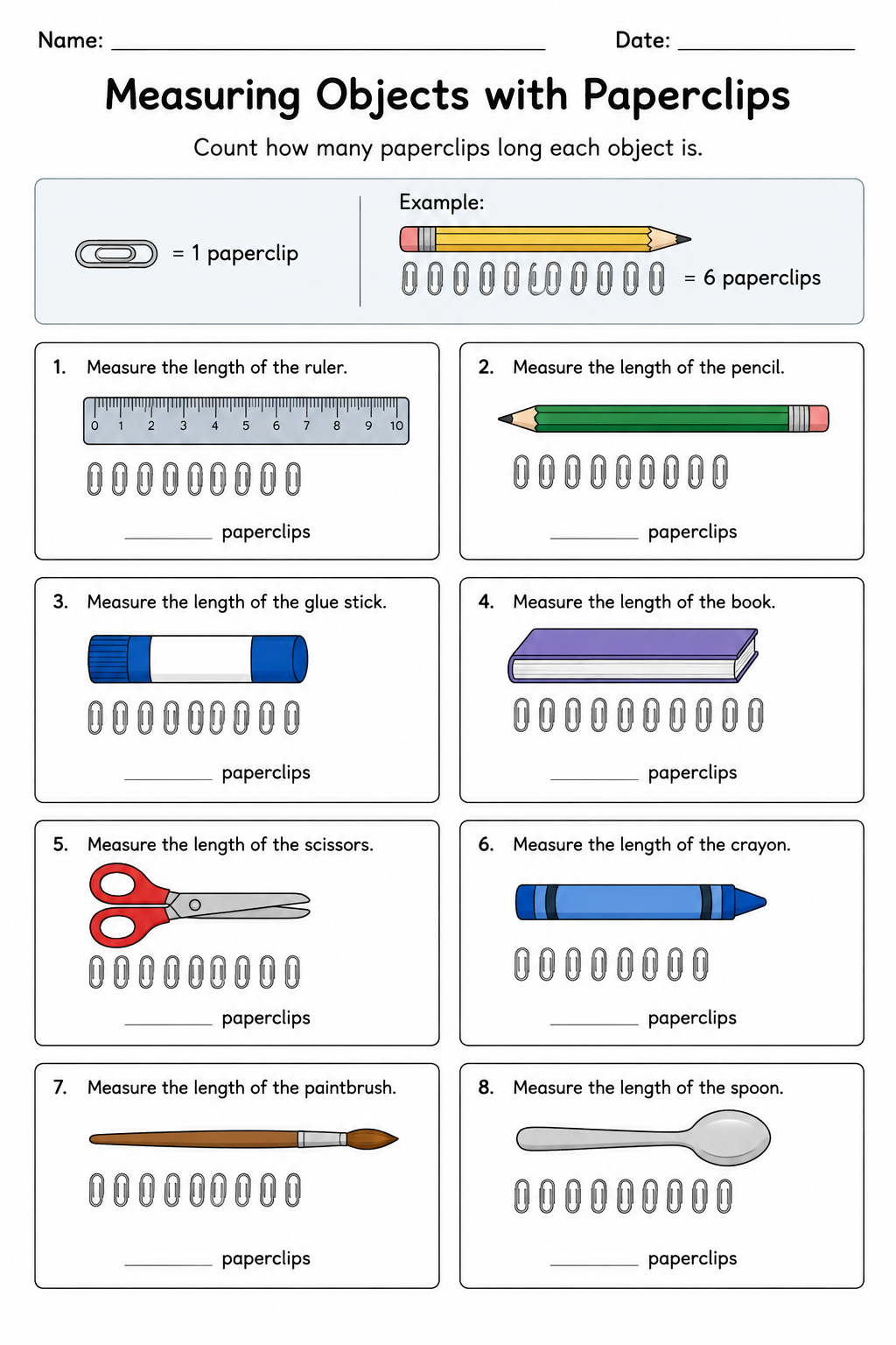Measuring Objects with Paperclips