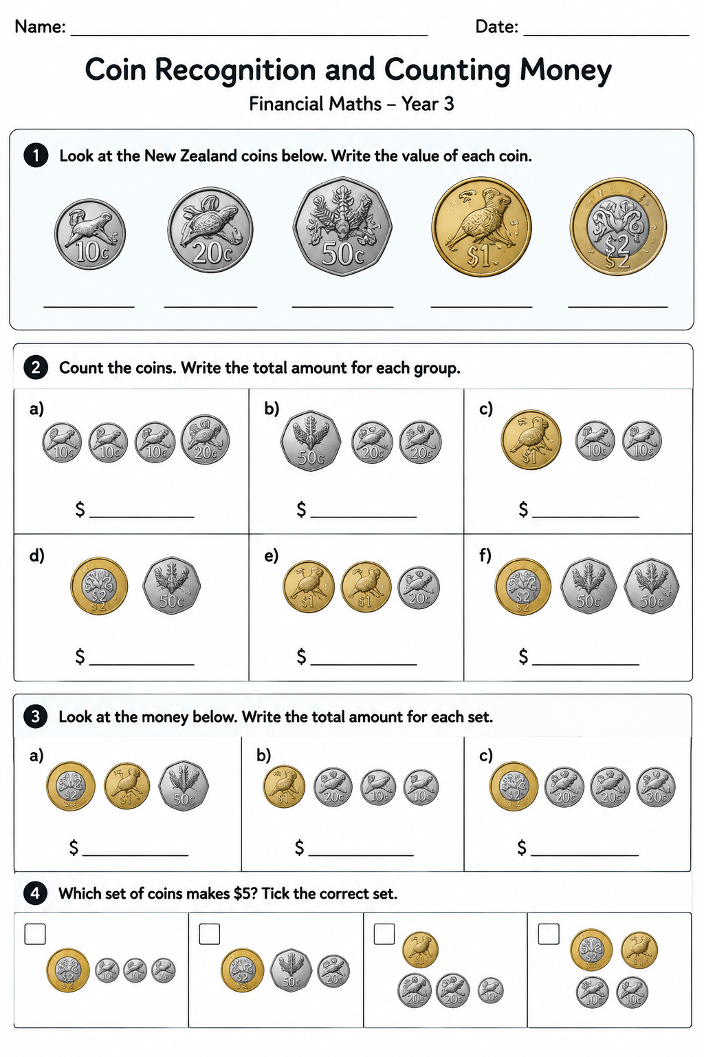 Coin Recognition and Counting Money