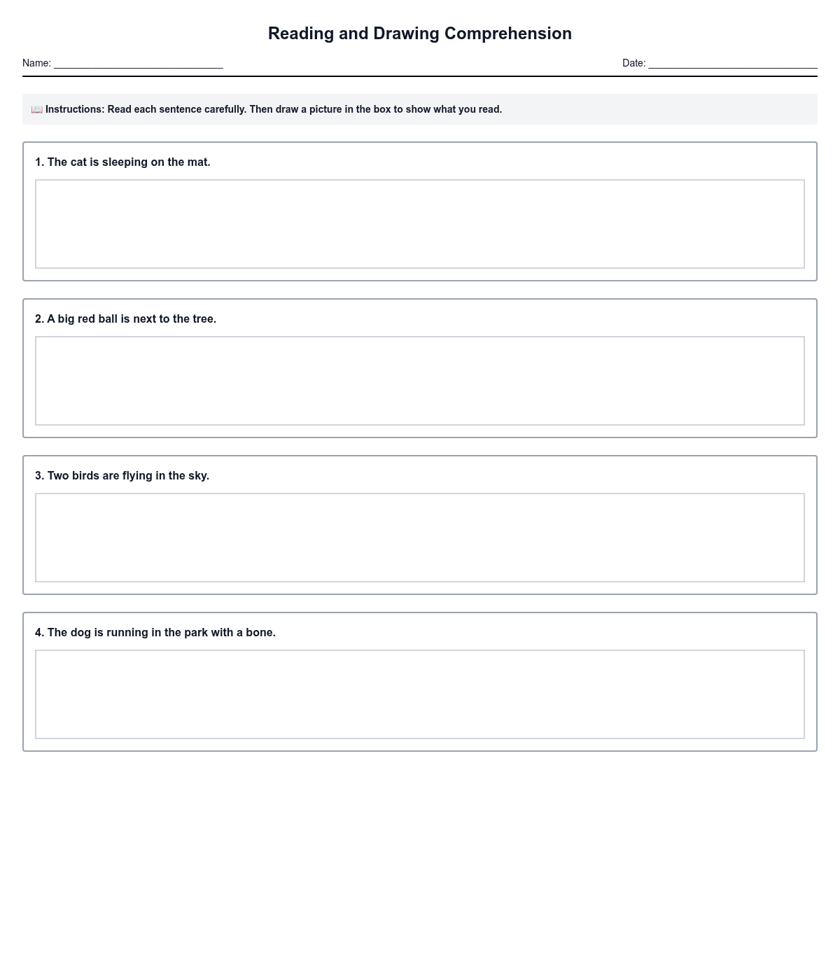 Reading and Drawing Comprehension