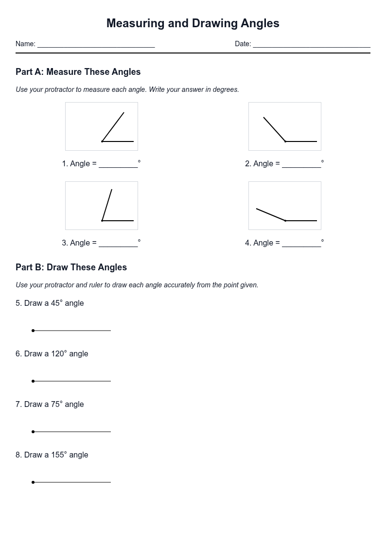 Measuring and Drawing Angles