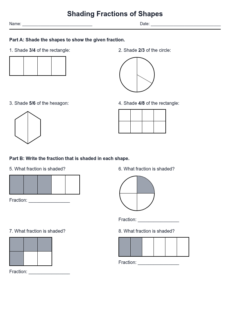 Shading Fractions of Shapes