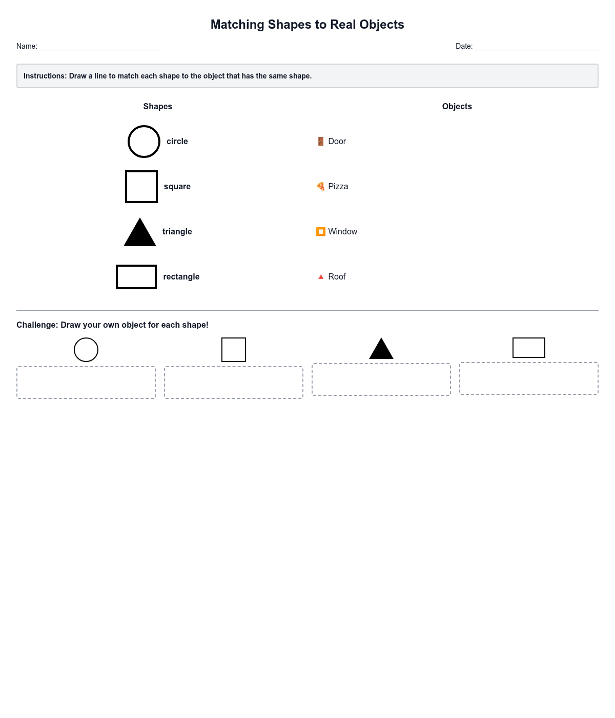 Matching Shapes to Real Objects
