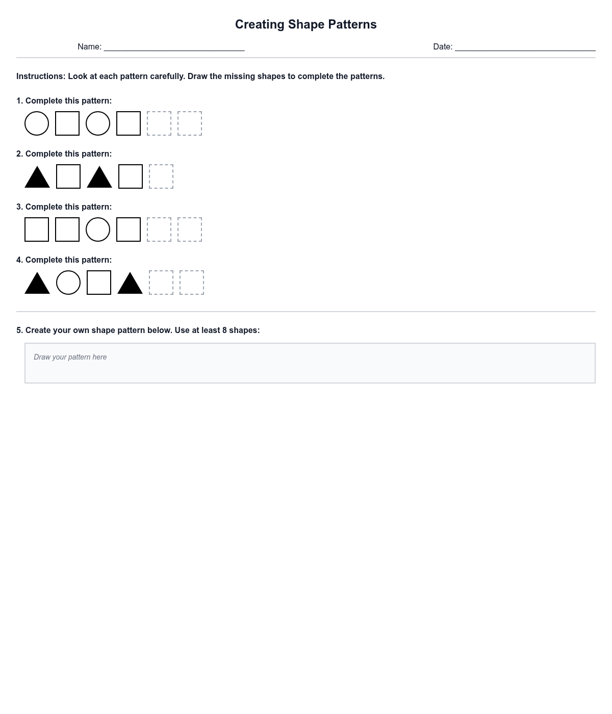 Creating Shape Patterns