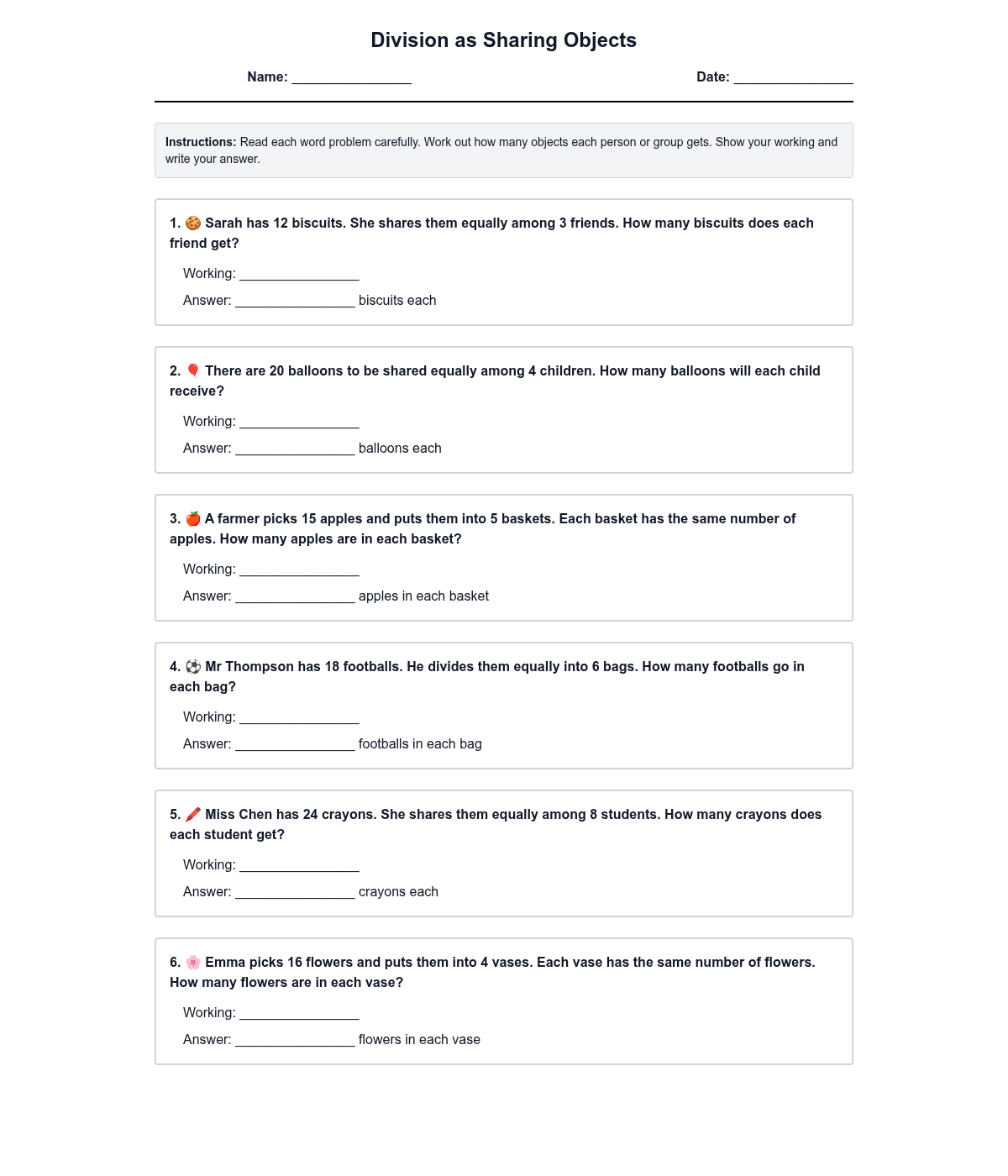 Division as Sharing Objects