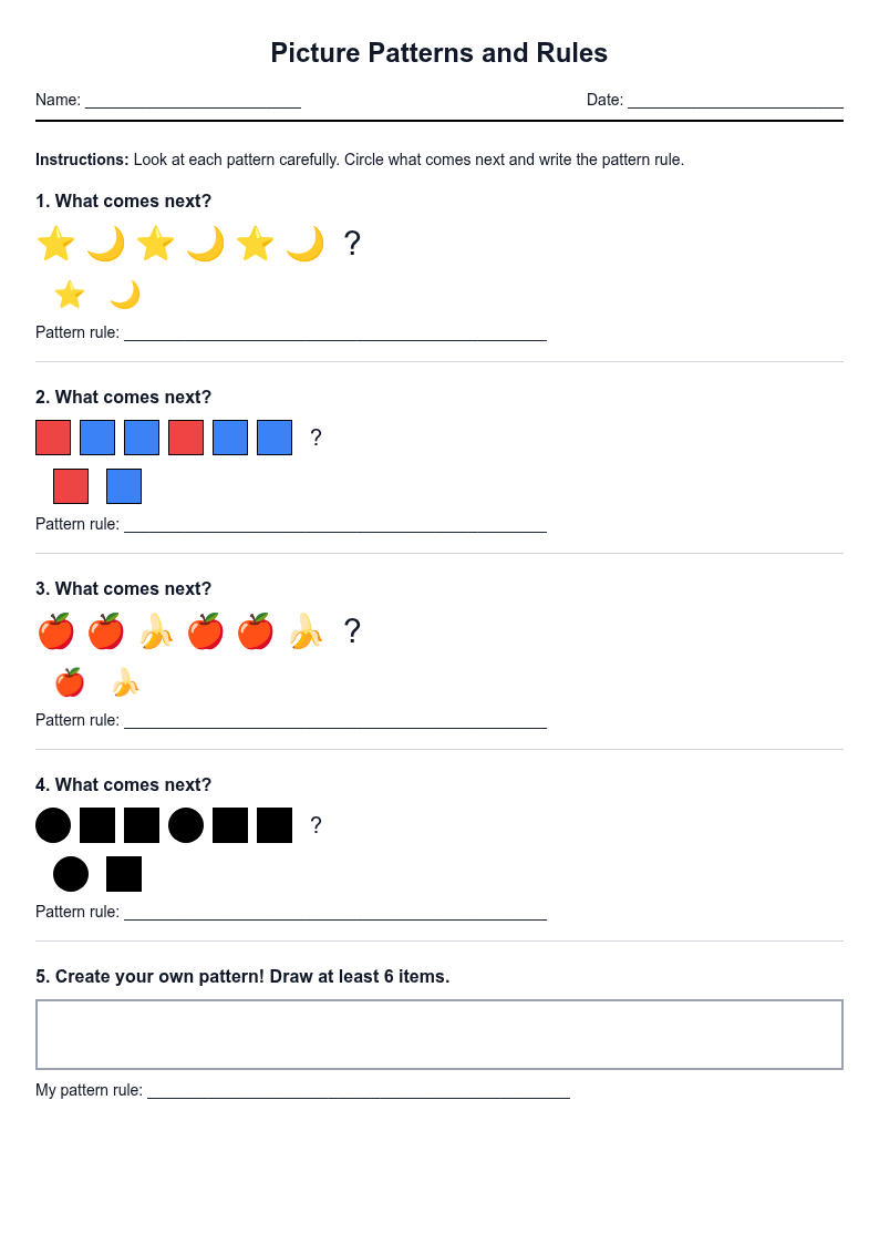 Picture Patterns and Rules