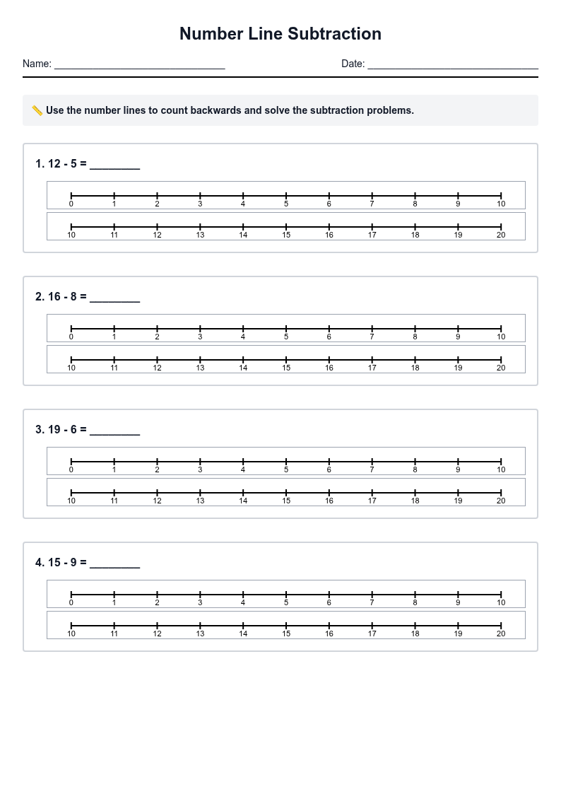 Number Line Subtraction
