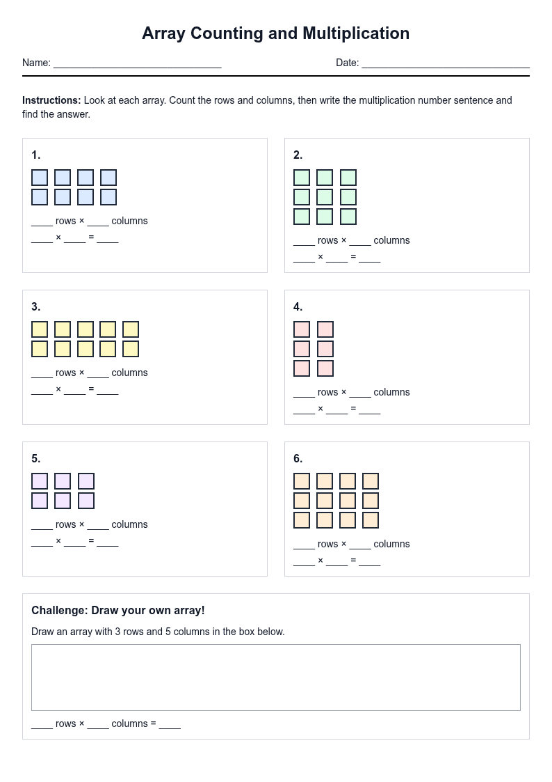 Array Counting and Multiplication