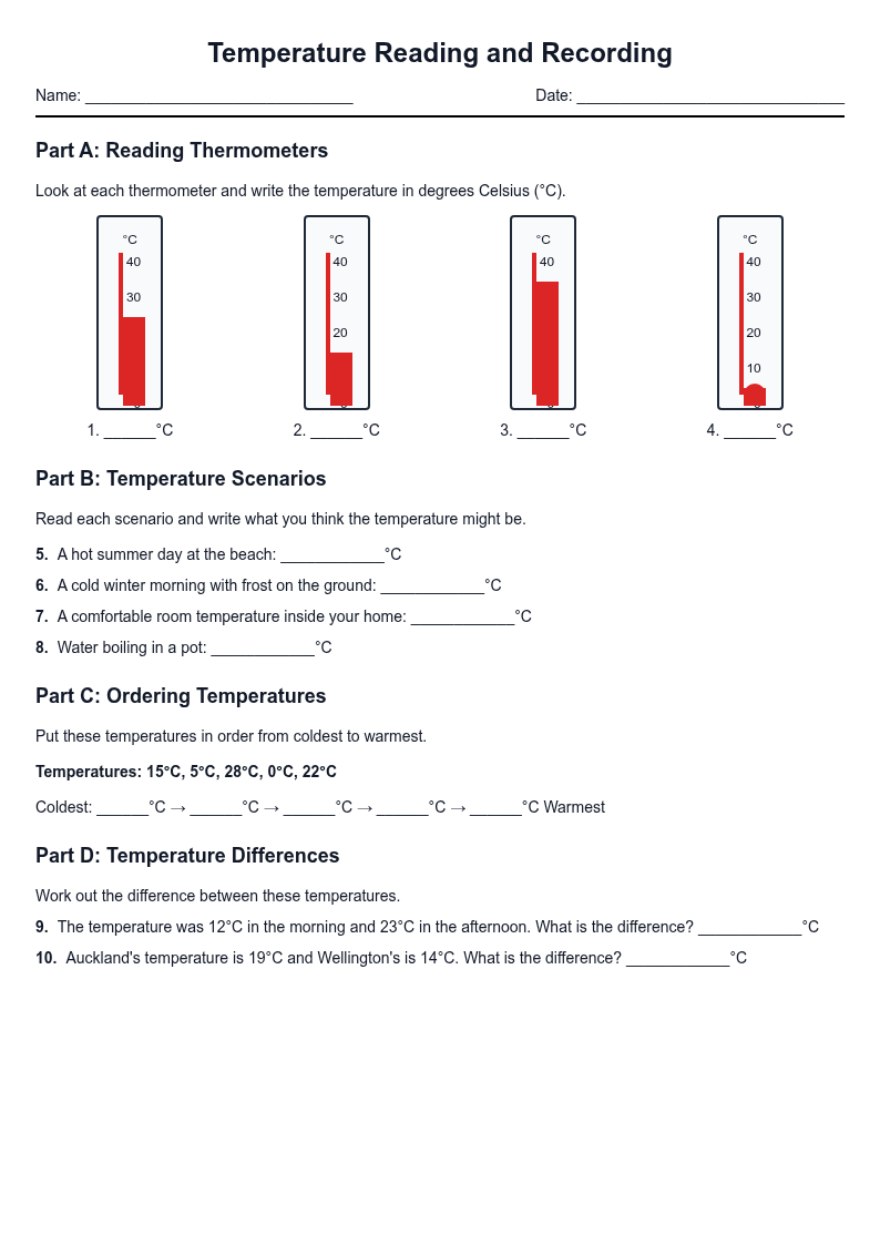 Temperature Reading and Recording
