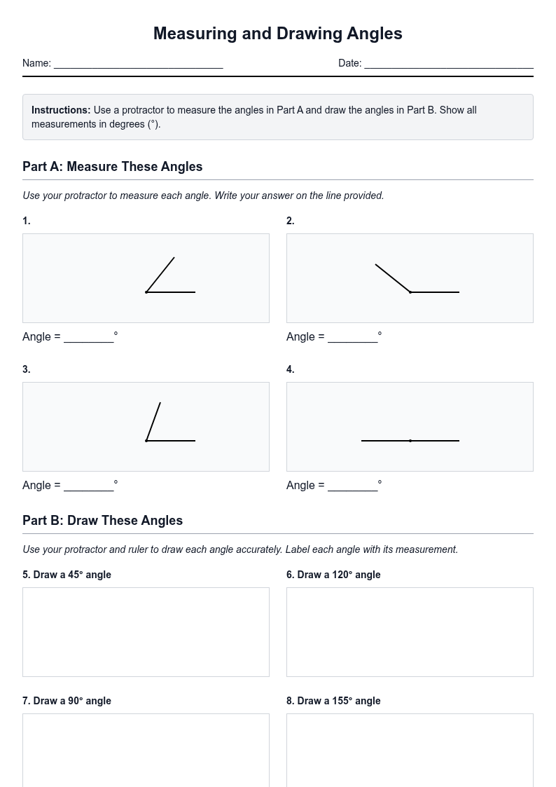 Measuring and Drawing Angles