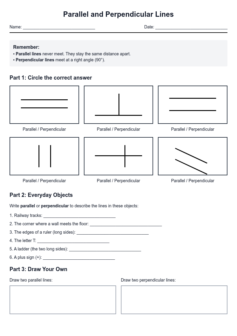 Parallel and Perpendicular Lines