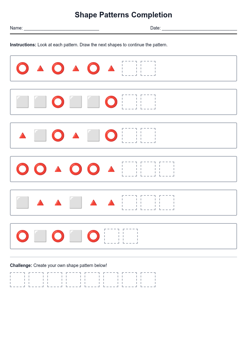 Shape Patterns Completion