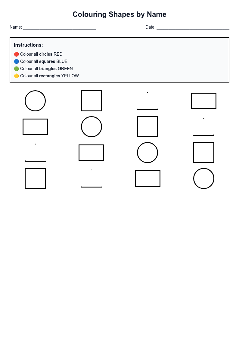 Colouring Shapes by Name