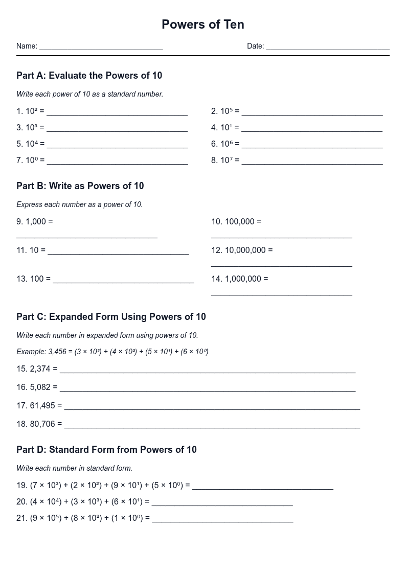 Powers of Ten
