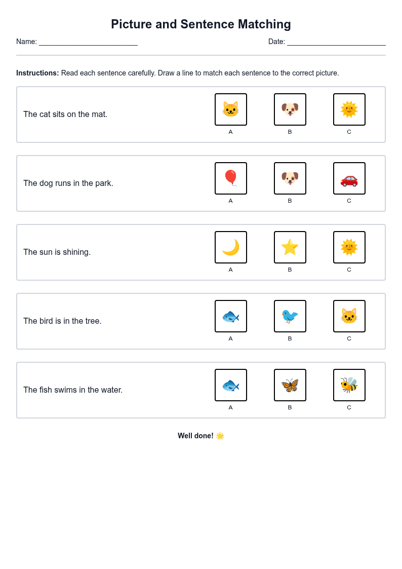 Picture and Sentence Matching