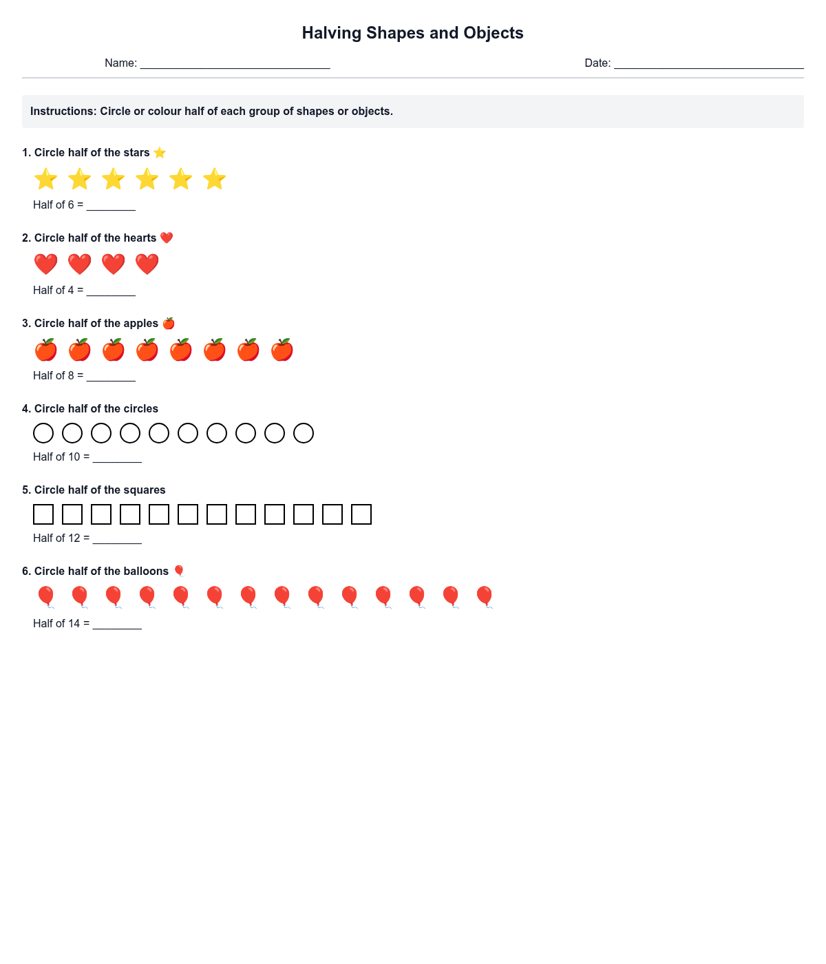 Halving Shapes and Objects