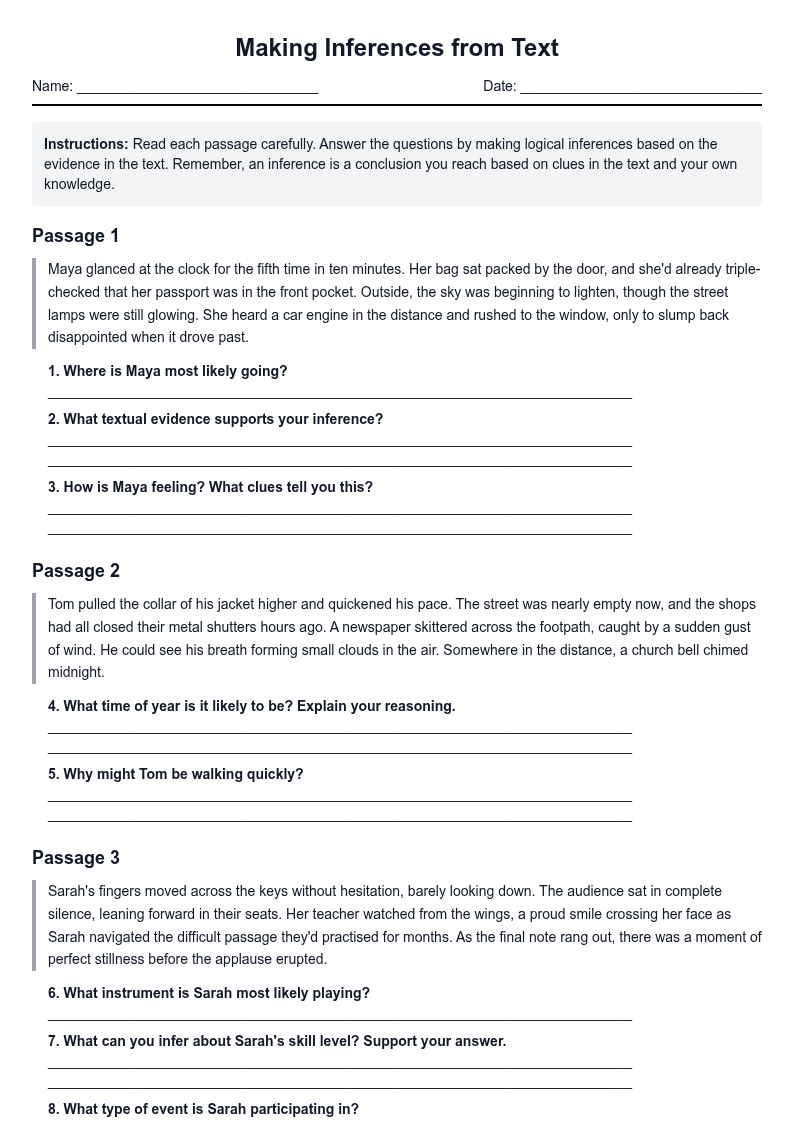 Making Inferences from Text