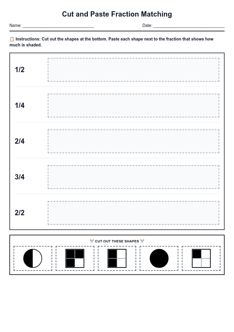 Cut and Paste Fraction Matching