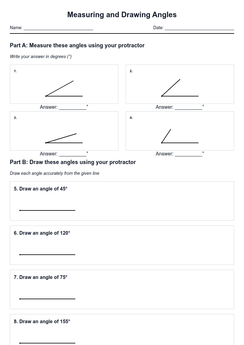 Measuring and Drawing Angles