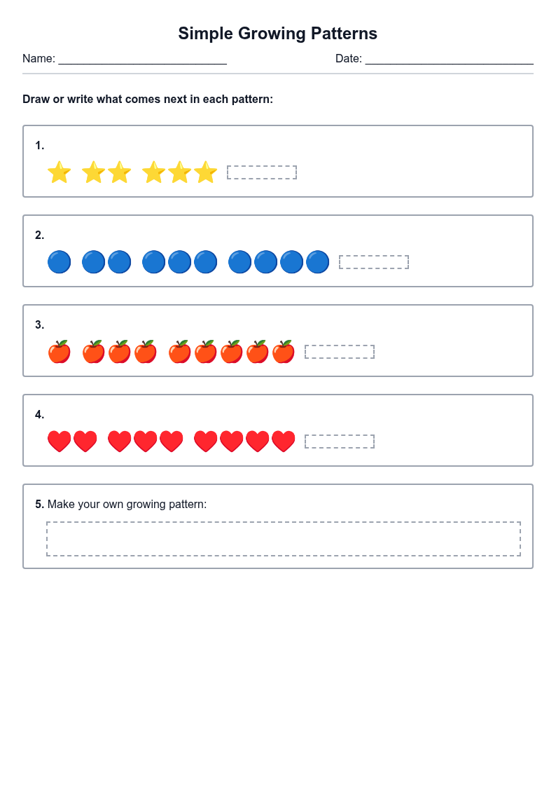 Simple Growing Patterns