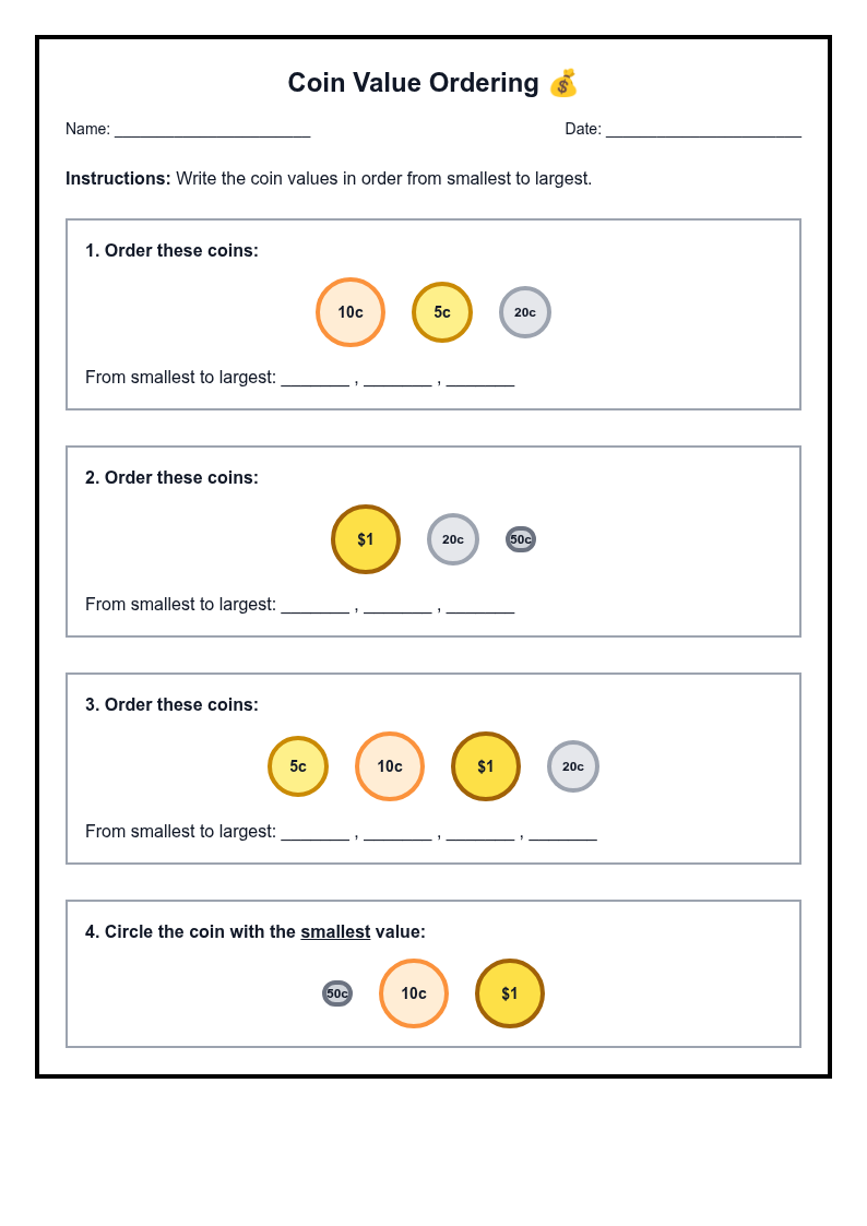 Coin Value Ordering