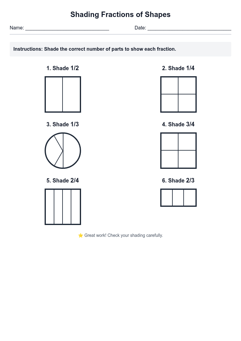 Shading Fractions of Shapes