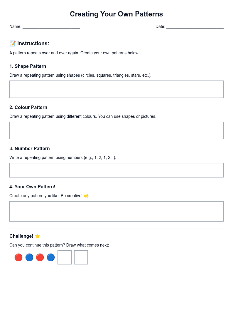 Creating Your Own Patterns