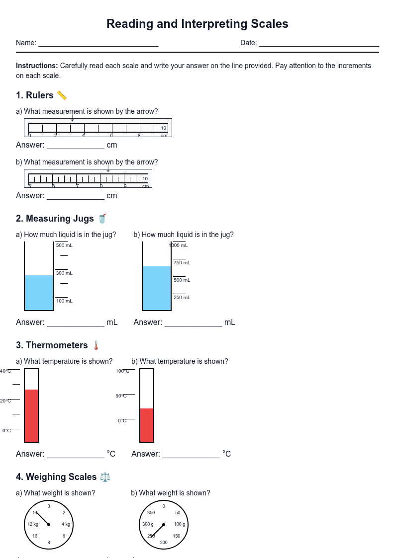 Reading and Interpreting Scales