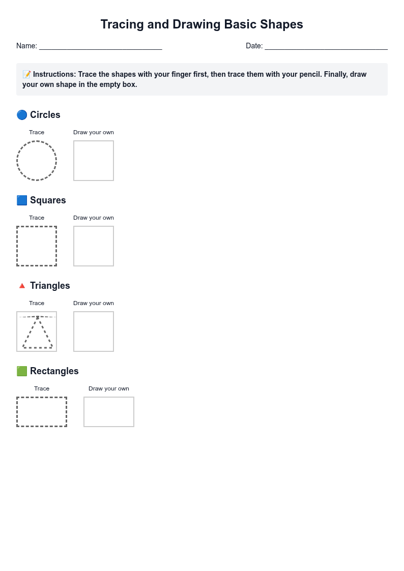 Tracing and Drawing Basic Shapes