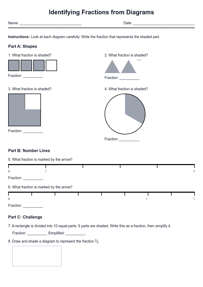 Identifying Fractions from Diagrams