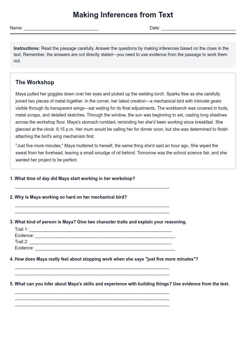 Making Inferences from Text
